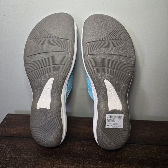 Clark's Cloudsteppers Breeze Sea Turquoise Ombre Women Flip Flop Sandals Size 9 - Picture 7 of 11